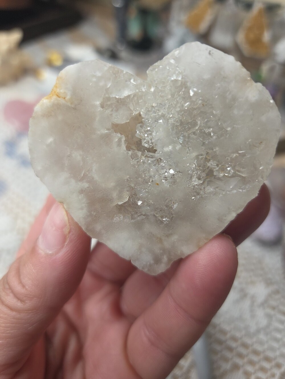 Druzy Agate Heart Geode B